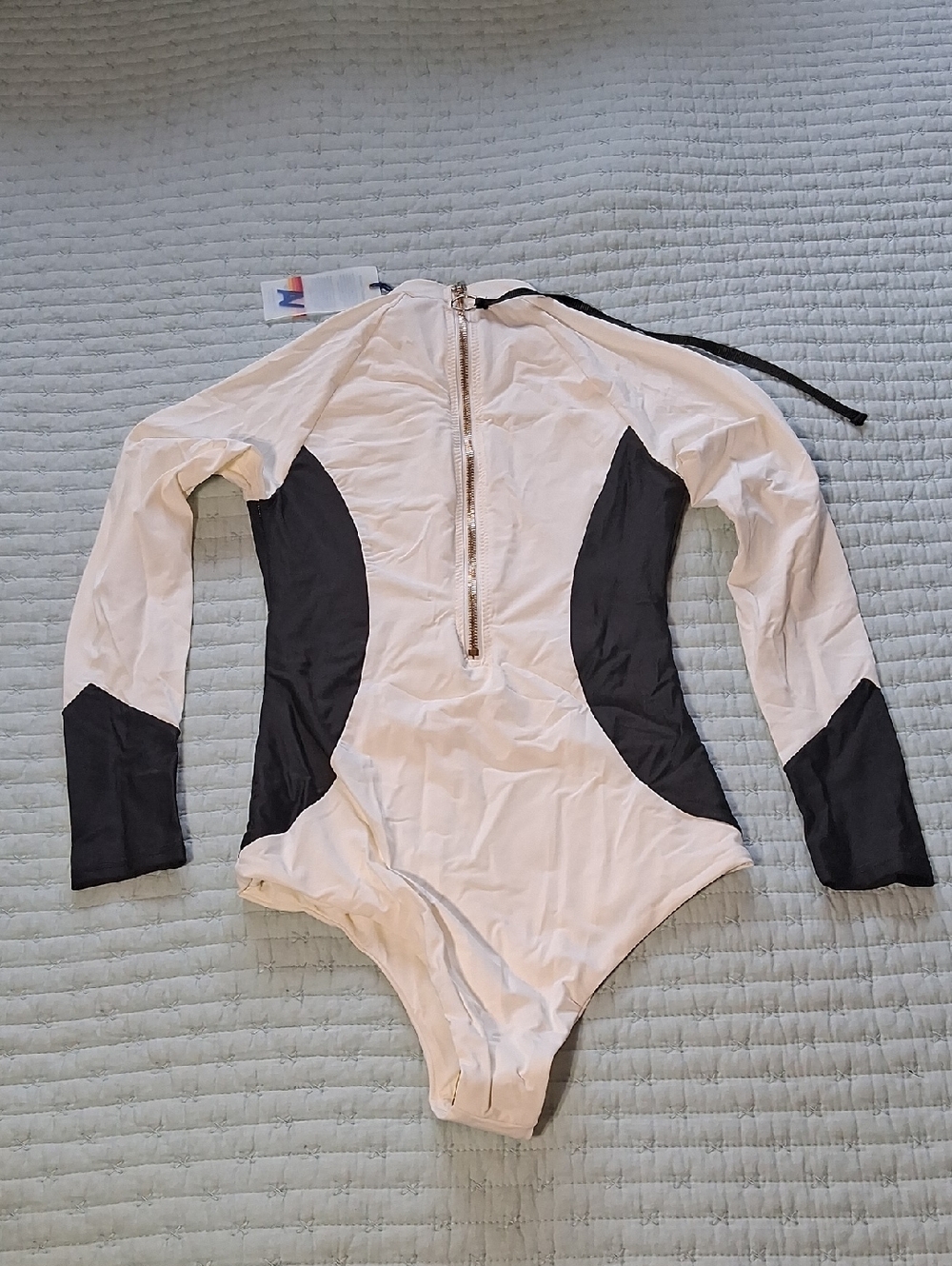 Aviator Nation Cream And Black Surf Suit - Picture 7 of 12